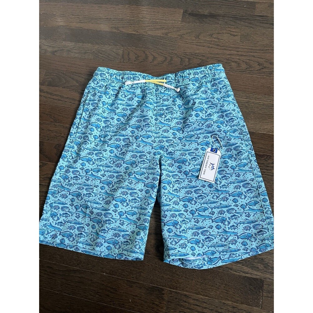 Southern Tide Boys Swim Trunk Pants Bottom Sz XL 14-16 Fish MSRP $60